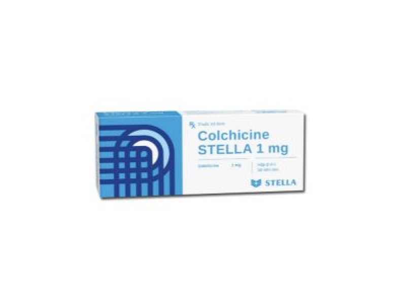 Thuốc trị gout Colchicin Stella 1mg (2 vỉ x 10 viên/hộp)